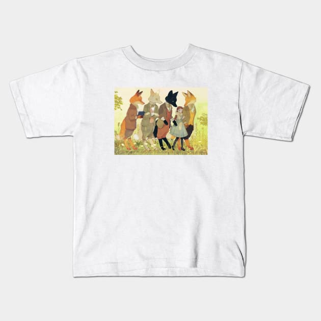 The fox passes Kids T-Shirt by rt0no